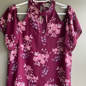 Pink Rose Floral Top